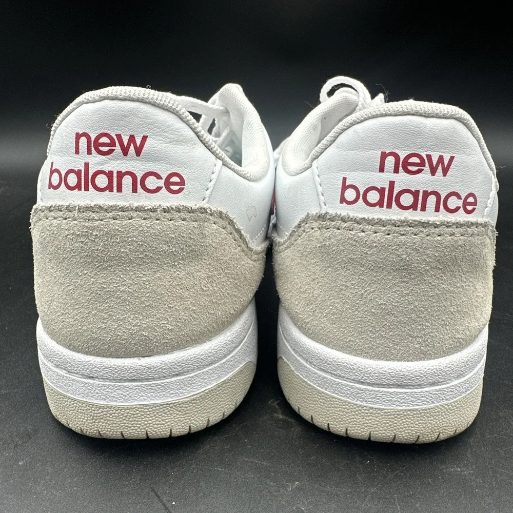 New Balance BB80RTB Men's Sneakers White Red Size 9.5 US 43 EU‎ Leather Casual